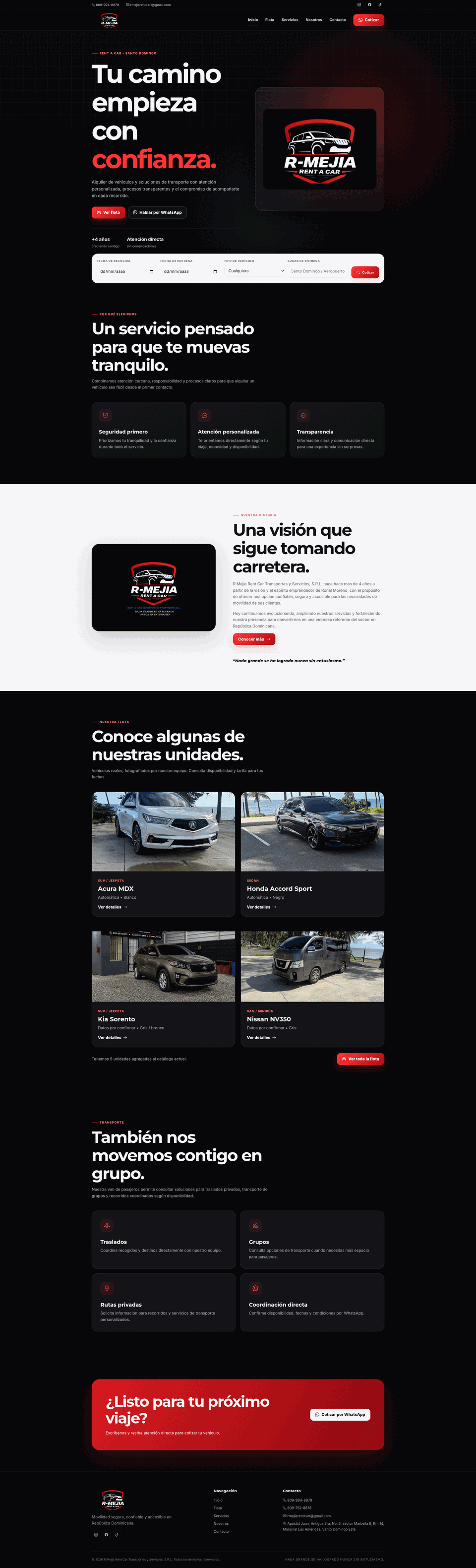 R Mejia Rent Car Cover
